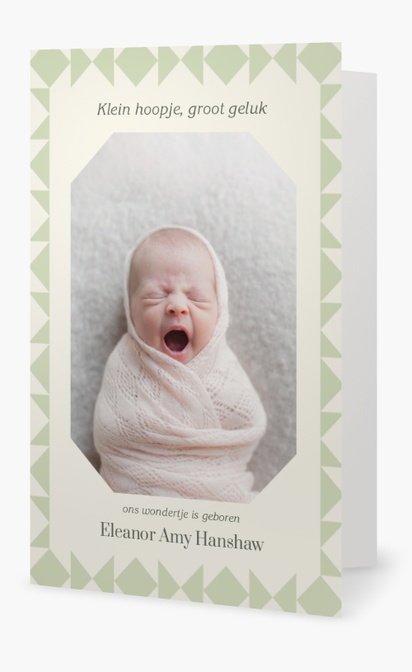 Voorvertoning ontwerp voor Ontwerpgalerij: Nieuwe baby Kerstkaart, 18.2 x 11.7 cm  Gevouwen