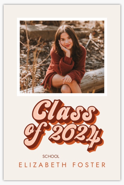 A bold font 1 image white brown design for Graduation with 1 uploads
