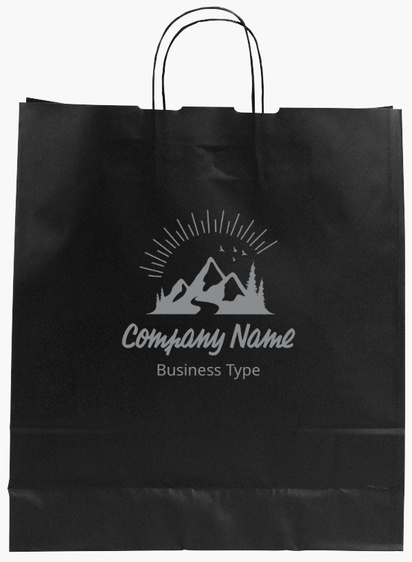 Design Preview for Design Gallery: Travel & Accommodation Single-Colour Paper Bags, L (36 x 12 x 41 cm)