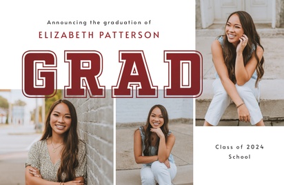 Design Preview for Templates for Graduation Announcements Invitations and Announcements , Flat 11.7 x 18.2 cm