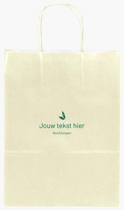 Voorvertoning ontwerp voor Ontwerpgalerij: Organische winkel Effen kleur papieren tassen, S (22 x 10 x 29 cm)
