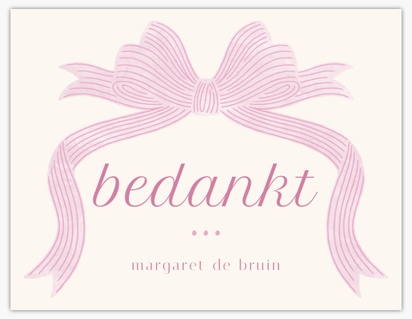 Voorvertoning ontwerp voor Bedankkaarten, Ongevouwen