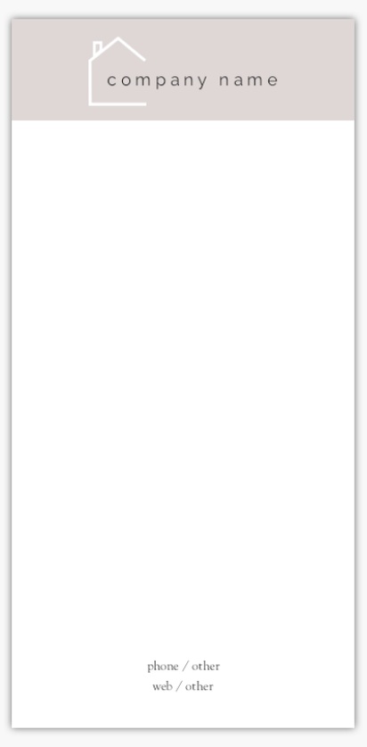 Design Preview for Property Estate Solicitors Notepads Templates, 3.8" x 7.8"