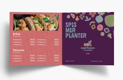 Forhåndsvisning av design for Designgalleri: Økologiske matbutikker Brosjyrer, 2-fløyet Kvadratisk 148 x 148 mm