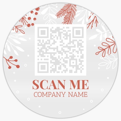 Design Preview for QR Code Stickers (Reusable), 2" x 2" Circle Horizontal