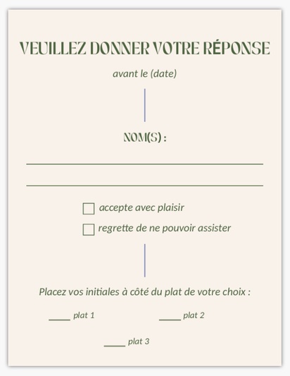 Aperçu du graphisme pour Cartes de réponse pour faire-part de mariage, 13.9 x 10.7 cm