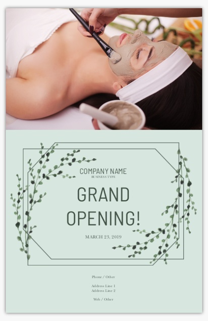 Design Preview for Beauty & Spa Posters Templates, 11" x 17"