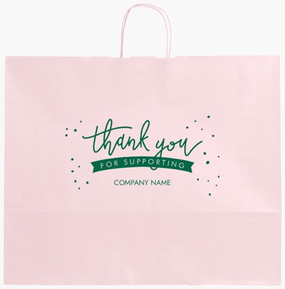 Design Preview for Design Gallery: Beauty Consulting & Pampering Single-Colour Paper Bags, XL (54 x 14 x 45 cm)
