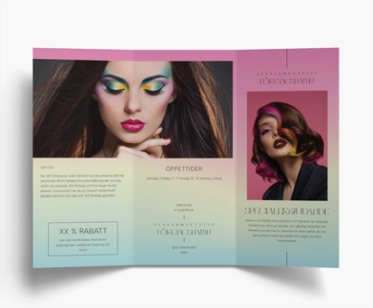 Förhandsgranskning av design för Designgalleri: Skönhet & spa Flyers och broschyrer, C-falsning DL (99 x 210 mm)