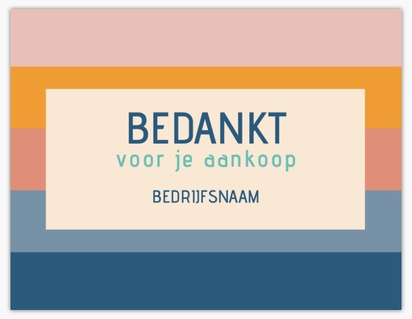 Voorvertoning ontwerp voor Bedankkaarten, Ongevouwen