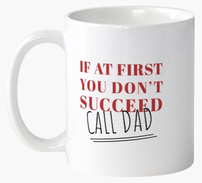 Design Preview for Design Gallery: Father's Day Custom Mugs, Wrap-around