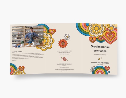 Vista previa del diseño de Galería de diseños de folletos plegados para tiendas, Tríptico A4 (210 x 297 mm)