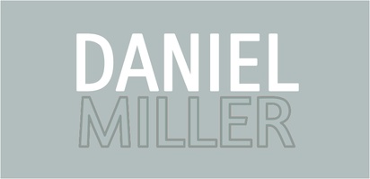 A simple name focused gray white design for Modern & Simple