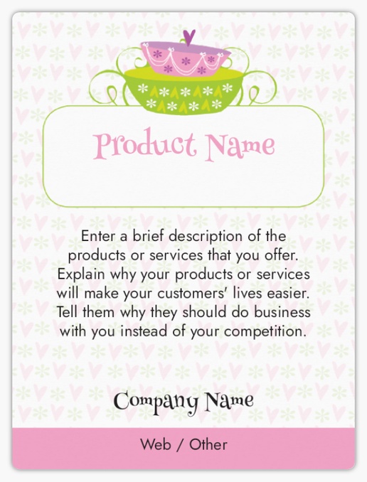 Design Preview for Design Gallery: Fun & Whimsical Product Labels on Sheets, 3" x 4" Rounded Rectangle