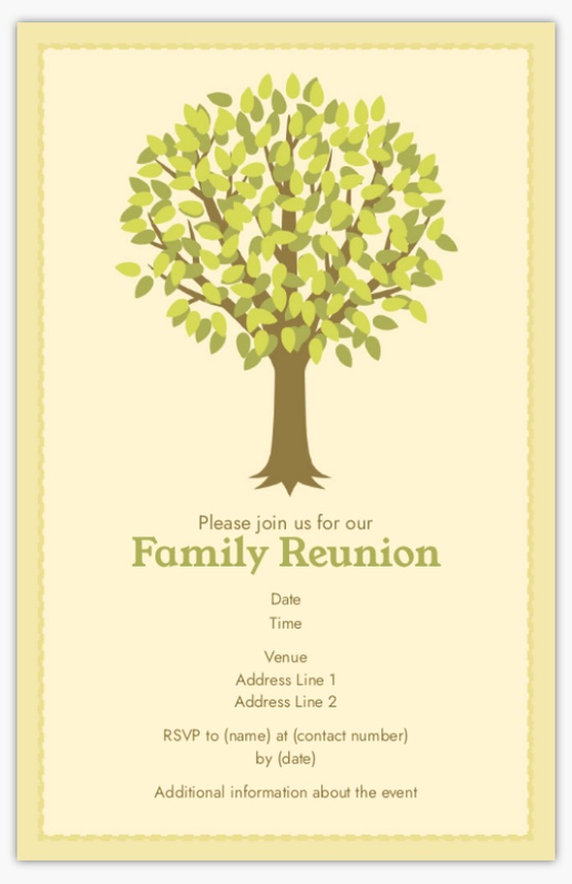 A family family reunion cream design for Family Reunion
