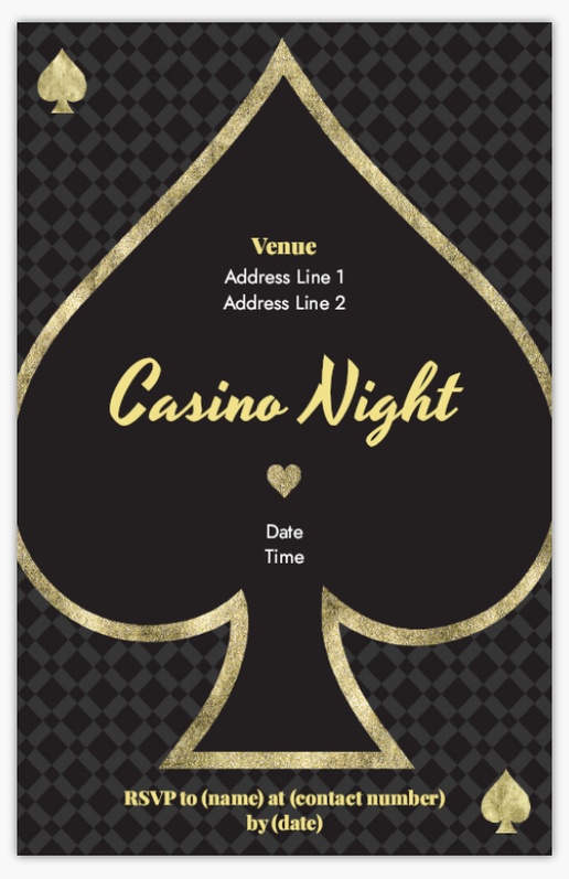A casino trip spade black design for Occasion