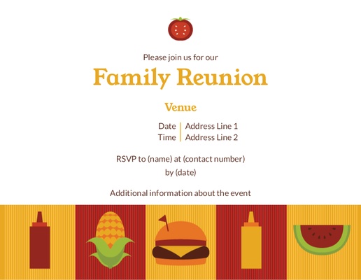 A family reunion cheeseburger orange brown design for Family Reunion
