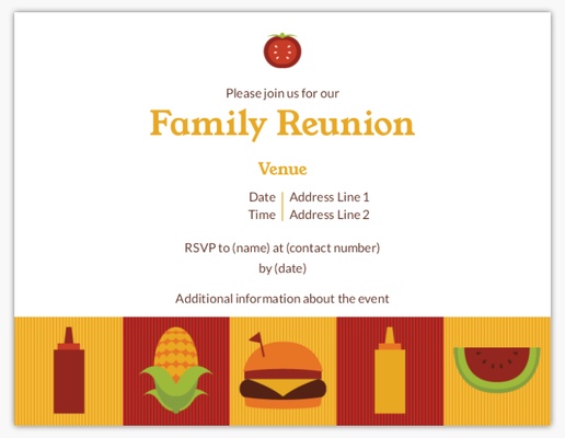 Design Preview for Family Reunion Invitations & Announcements Templates, 5.5" x 4" Flat