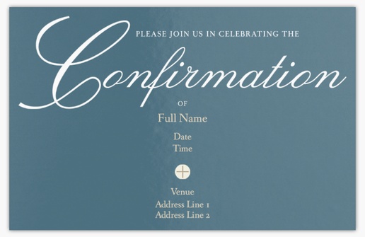 Design Preview for Confirmation Invitations & Announcements Templates & Designs, Flat 18.2 x 11.7 cm