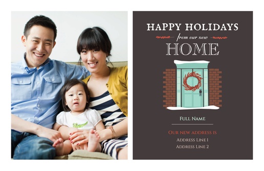 Design Preview for Design Gallery: New Home Christmas Cards, Flat 4.6" x 7.2" 