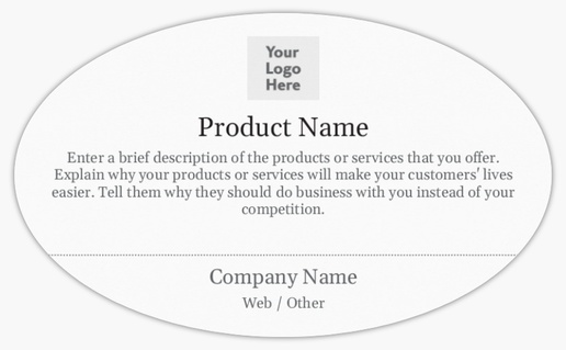 Design Preview for Design Gallery: Conservative Product Labels on Sheets, 3" x 5" Oval