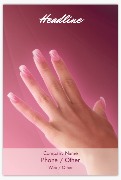 Design Preview for Design Gallery: Nail Salons Aluminum A-Frame Signs, 1 Insert - No Frame 24" x 36"