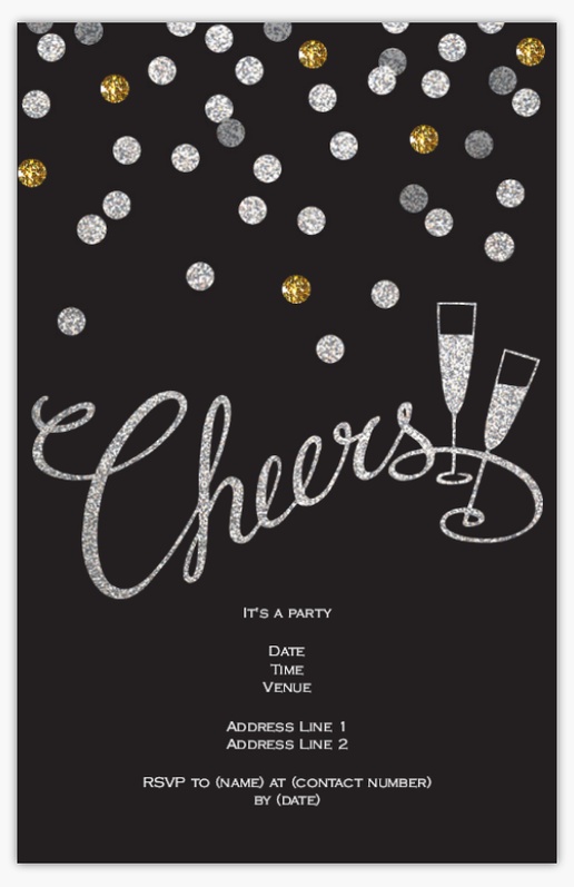 A new year's champagne black gray design for Elegant
