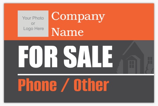 Design Preview for Design Gallery: Property & Estate Agents Lawn Signs, 12" x 18" Horizontal