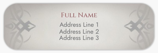 Design Preview for Tattoo & Body Piercing Return Address Labels Templates, White Paper