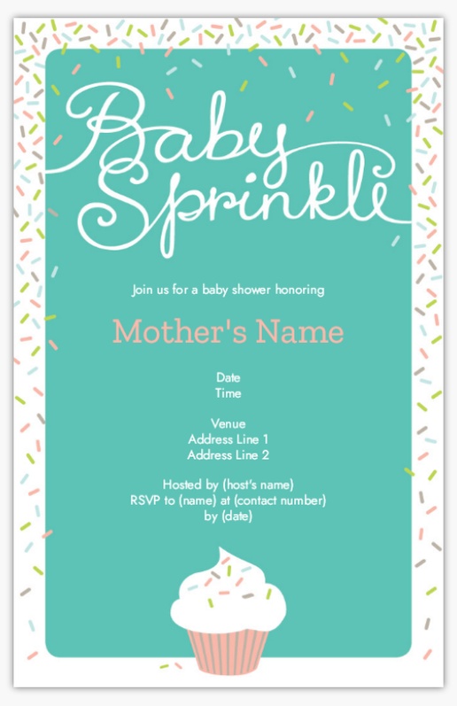 A second child sprinkle green white design for Baby