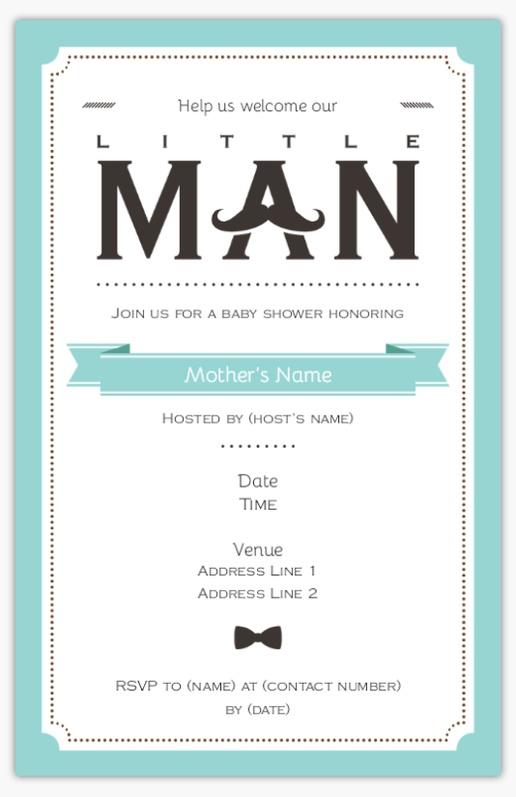 A baby shower boy baby shower blue design for Traditional & Classic