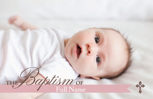 A religious baptism pink brown design for Religious with 1 uploads