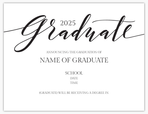A graduate cursive graduation gray white design for Type