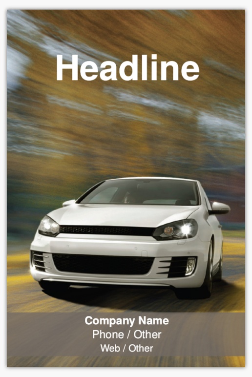 Design Preview for Automotive & Transportation Signicade® Templates
