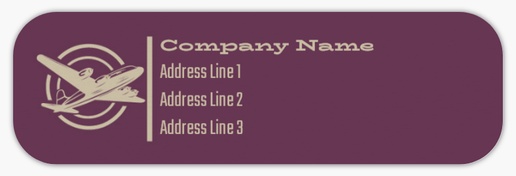 Design Preview for Design Gallery: Airlines Return Address Labels, White Paper