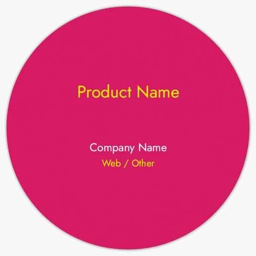 Design Preview for Bold & Colorful Product Labels on Sheets Templates, 3" x 3" Circle