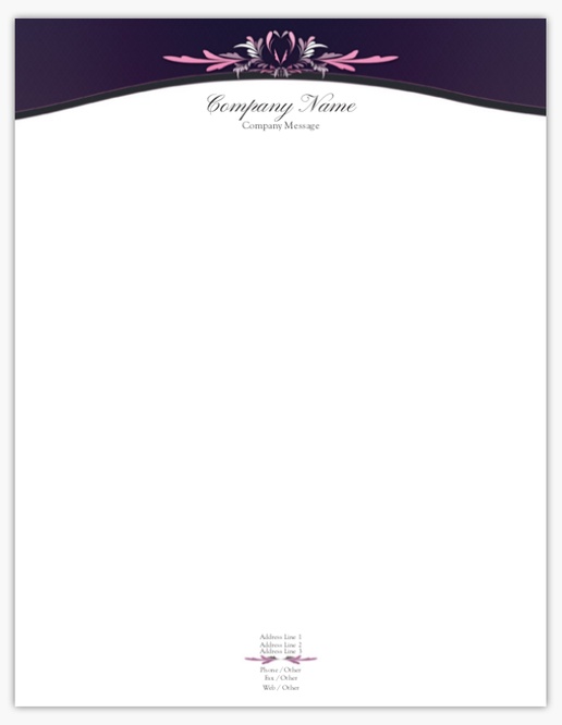 A event elegante white purple design for Art & Entertainment