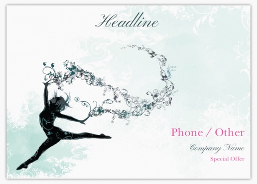 Design Preview for Design Gallery: Dance Fitness Postcards, A6 (105 x 148 mm)