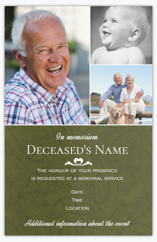 Design Preview for Funeral order of service Templates and Designs , Flat 18.2 x 11.7 cm