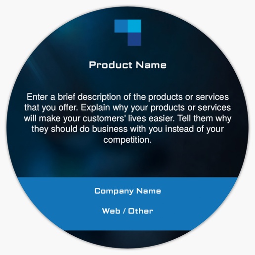Design Preview for Design Gallery: Technology Product Labels on Sheets, 3" x 3" Circle