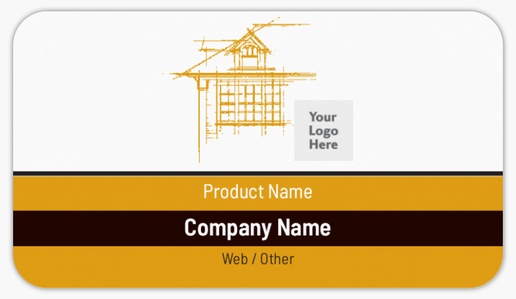 Design Preview for Construction, Repair & Improvement Product Labels on Sheets Templates, 2" x 3.5" Rounded Rectangle