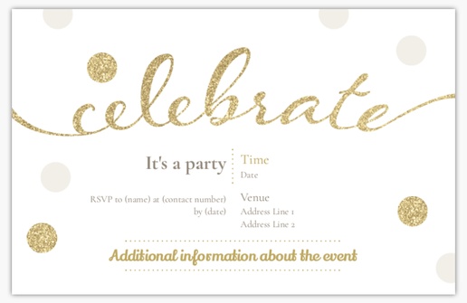 Design Preview for Elegant Invitations & Announcements Templates, 4.6” x 7.2” Flat