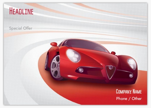 Design Preview for Design Gallery: Automotive & Transportation Postcards, A6