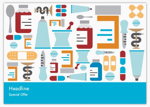 Design Preview for Design Gallery: Medical Equipment & Pharmaceuticals Postcards, A6