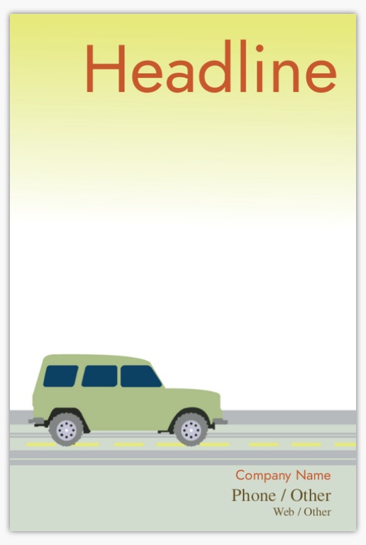 Design Preview for Design Gallery: Auto Rental Aluminum A-Frame Signs, 1 Insert - No Frame 24" x 36"