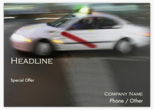 Design Preview for Design Gallery: Taxi Service Postcards, A6 (105 x 148 mm)