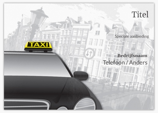 Voorvertoning ontwerp voor Ontwerpgalerij: Taxi Ansichtkaarten, A6 (105 x 148 mm)