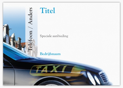 Voorvertoning ontwerp voor Ontwerpgalerij: Taxi Ansichtkaarten, A6 (105 x 148 mm)
