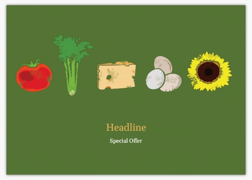 Design Preview for Design Gallery: Farmers Markets Postcards, A6