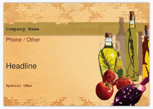 Design Preview for Design Gallery: Organic Food Stores Postcards, A5